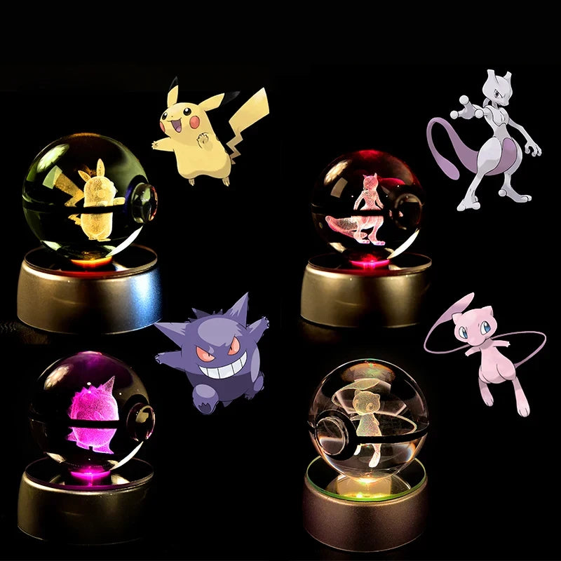 Pokemon 3D Crystal Ball Lamp