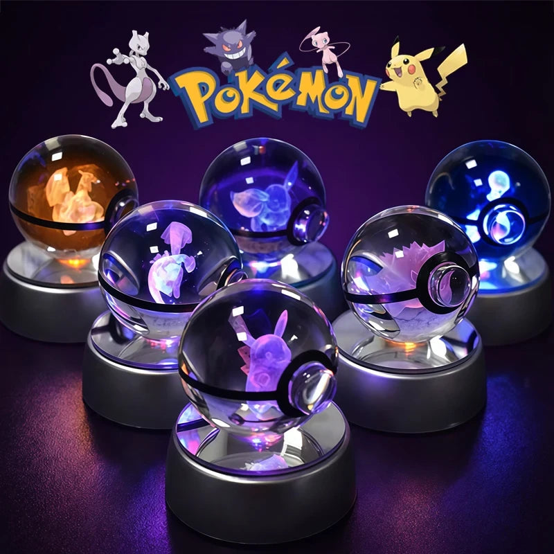 Pokemon 3D Crystal Ball Lamp