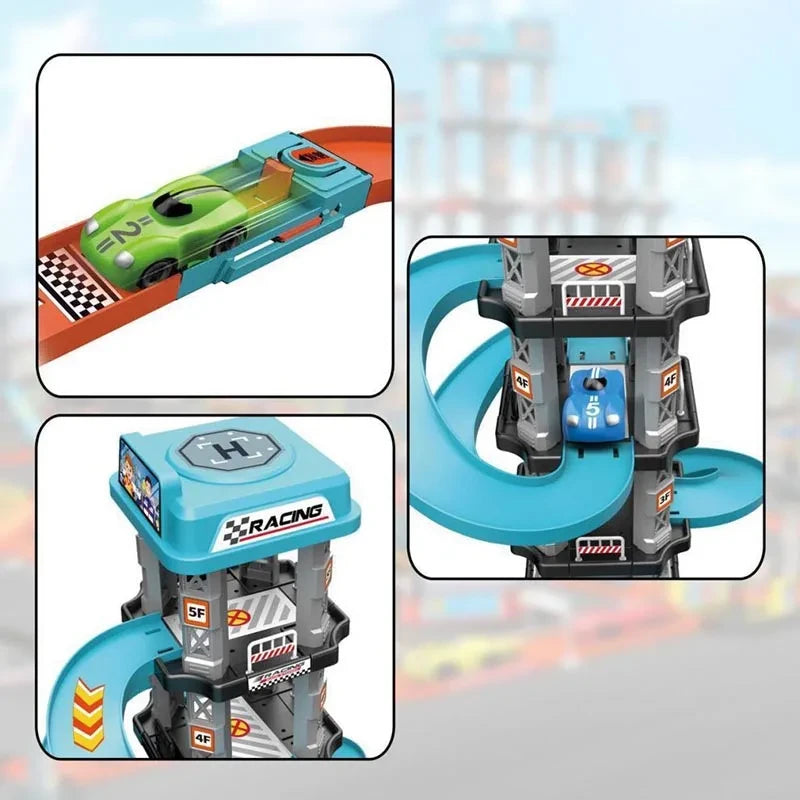 Gliding Rail Car Race Track Toy