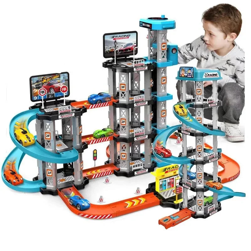 Gliding Rail Car Race Track Toy