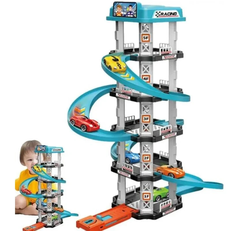 Gliding Rail Car Race Track Toy