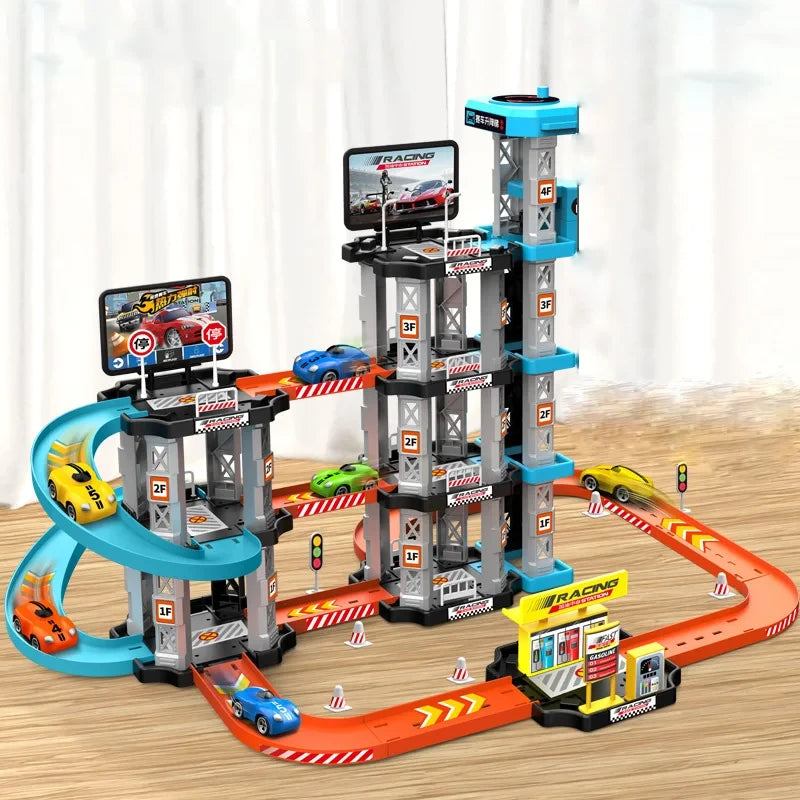 Gliding Rail Car Race Track Toy