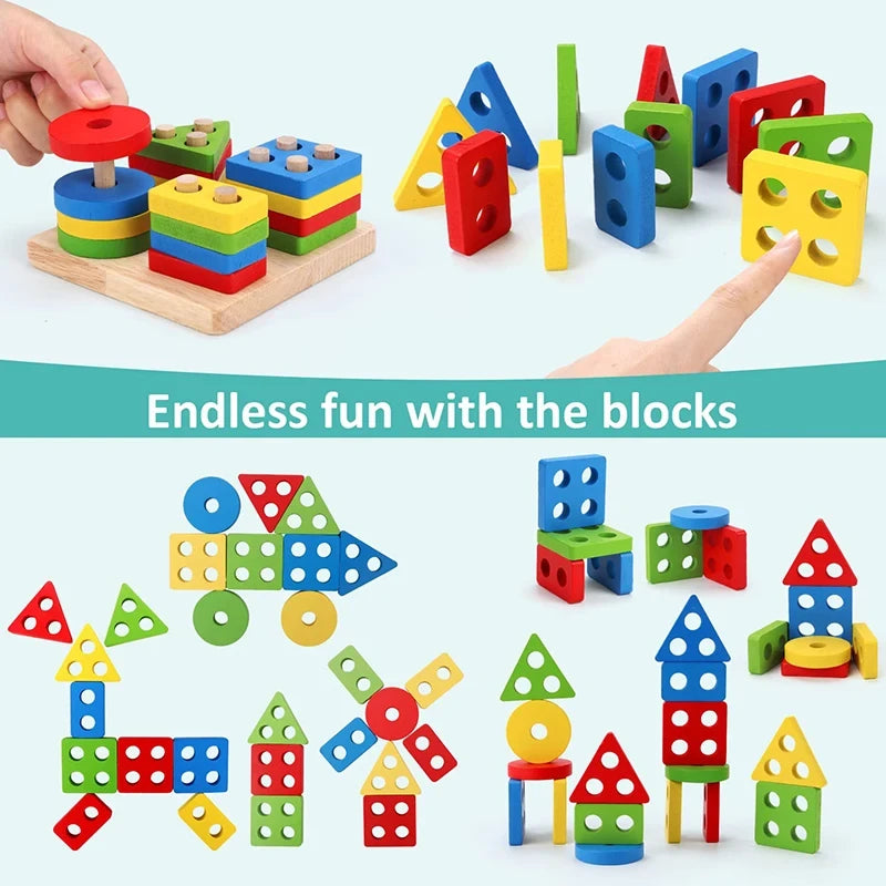 Montessori Wooden Educational Toy Set