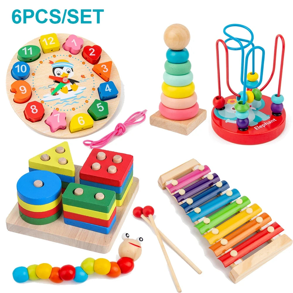 Montessori Wooden Educational Toy Set