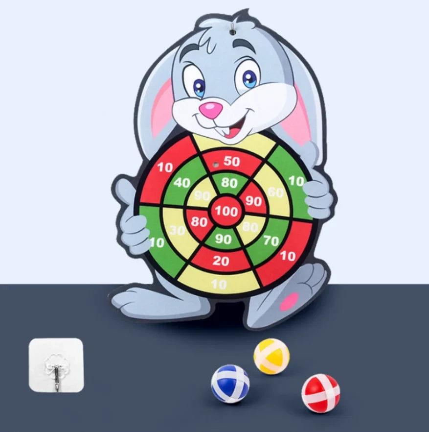 Cartoon Animal Dart Board Sticky Ball Toy