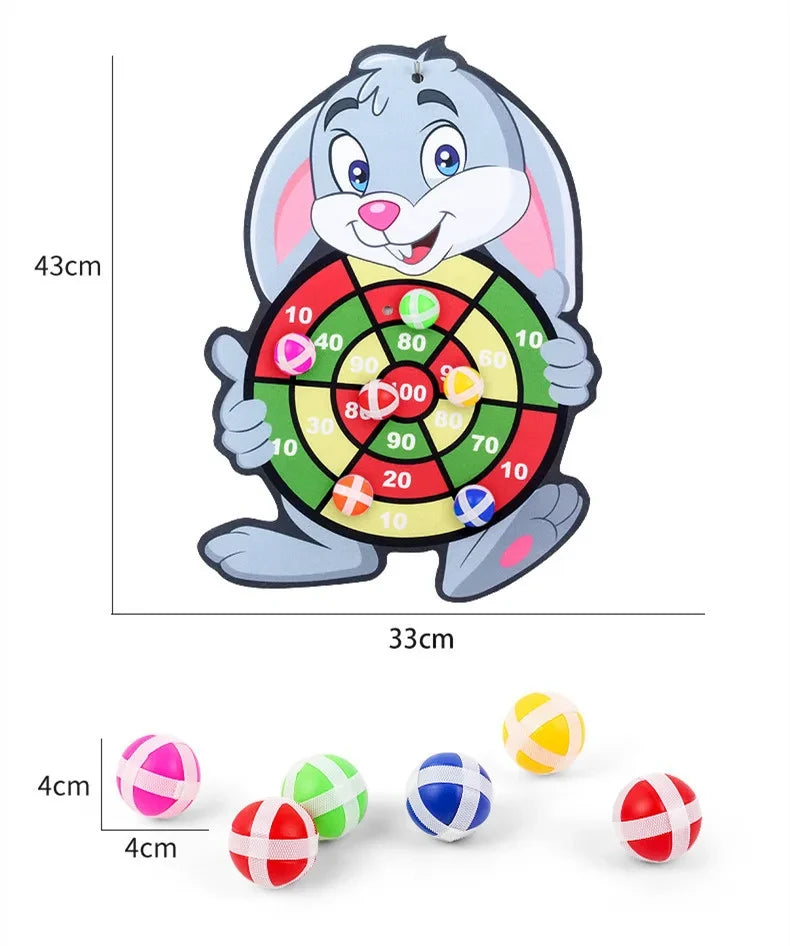 Cartoon Animal Dart Board Sticky Ball Toy