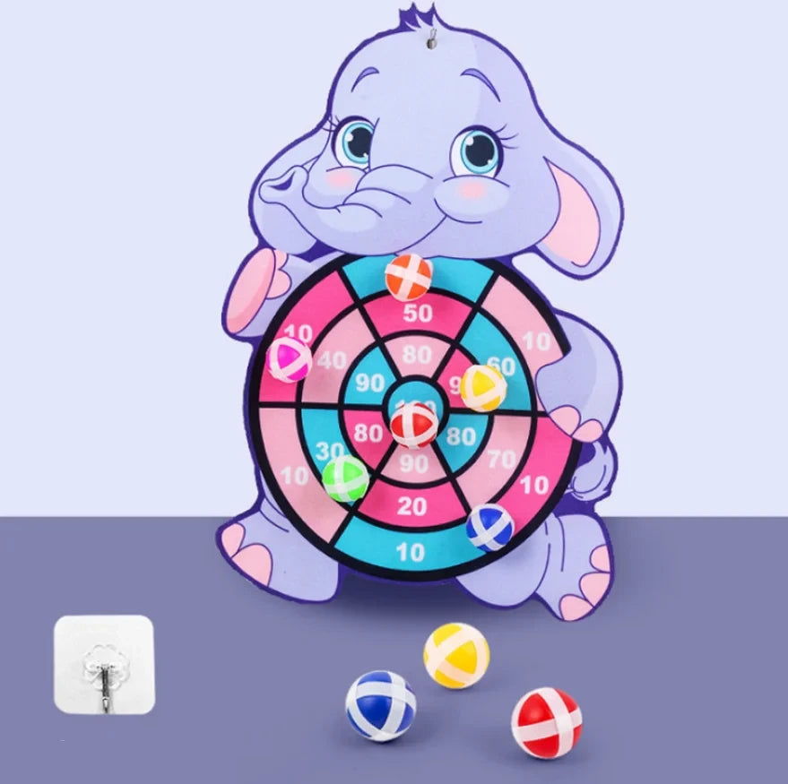 Cartoon Animal Dart Board Sticky Ball Toy