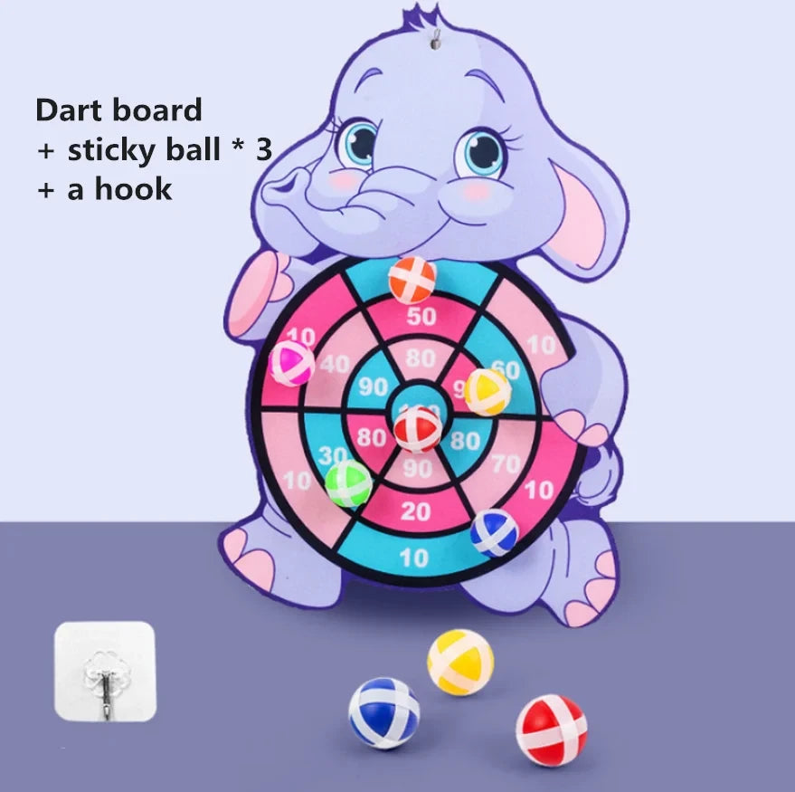 Cartoon Animal Dart Board Sticky Ball Toy