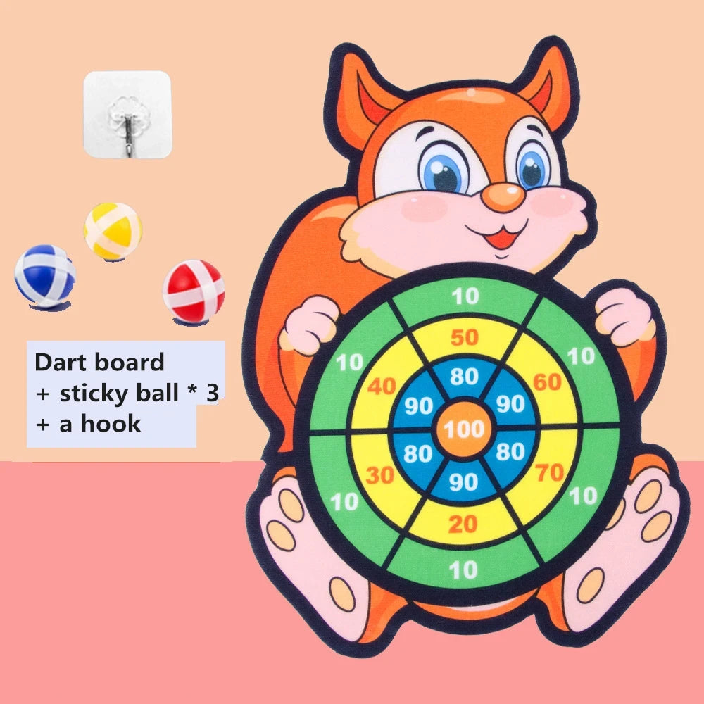 Cartoon Animal Dart Board Sticky Ball Toy