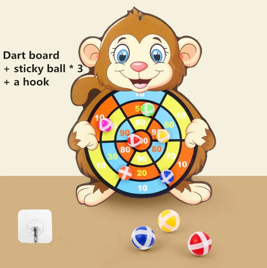 Cartoon Animal Dart Board Sticky Ball Toy