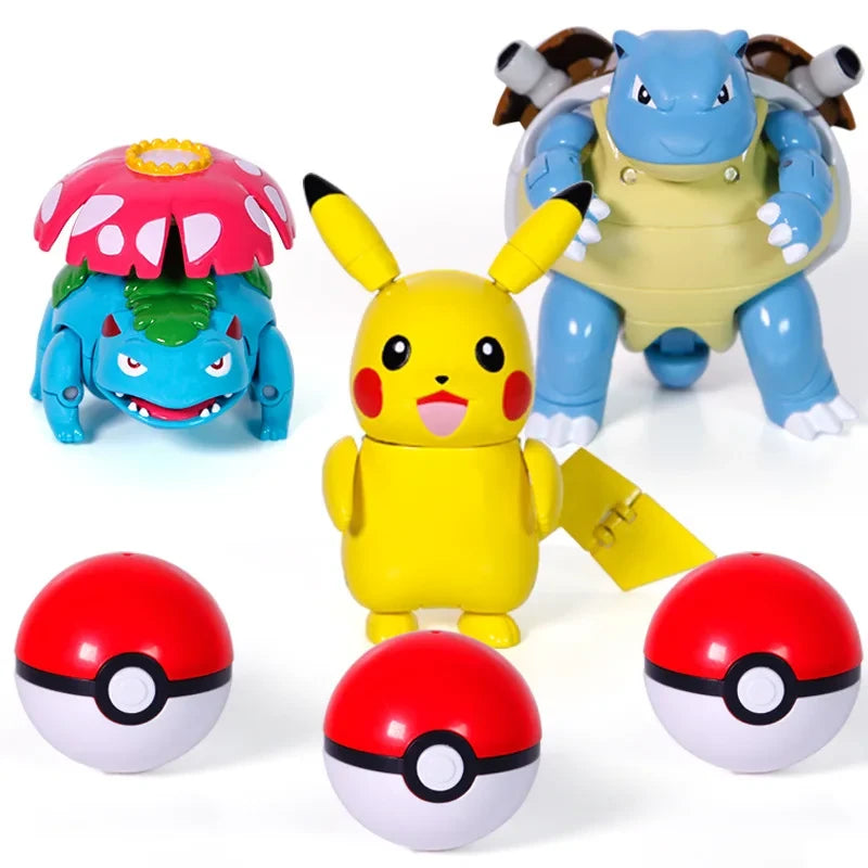 Pokemon Character Toy Ball Action Figurine Set