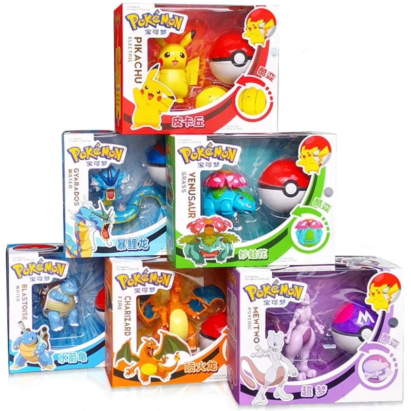 Pokemon Character Toy Ball Action Figurine Set