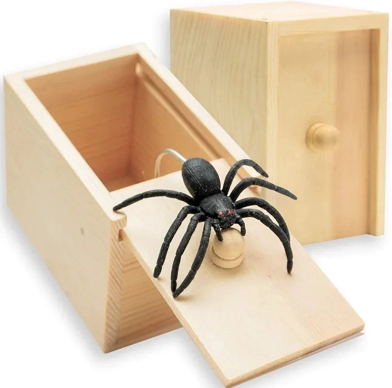 Wooden Spider Prank Box