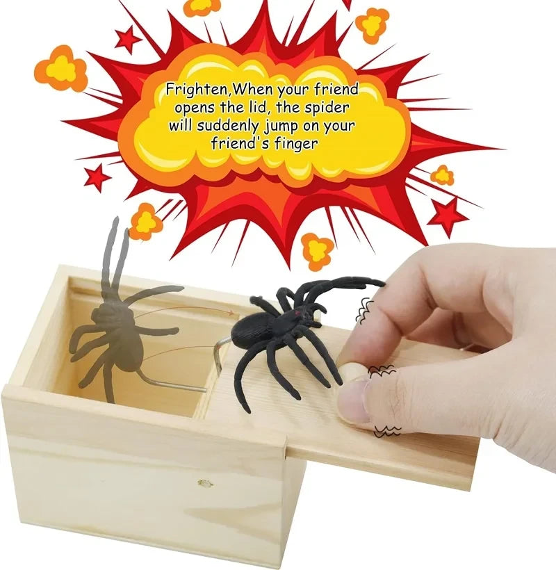 Wooden Spider Prank Box