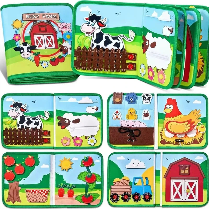 Montessori Farm Animal Quiet Book