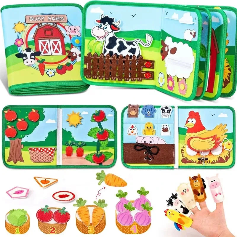 Montessori Farm Animal Quiet Book