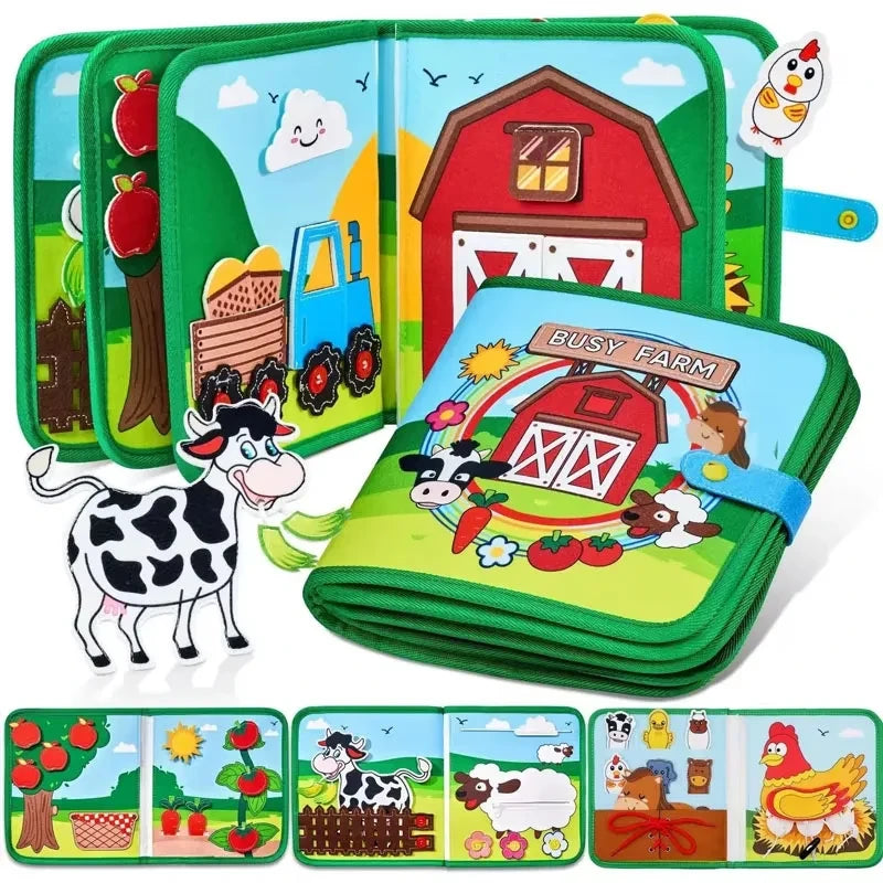 Montessori Farm Animal Quiet Book