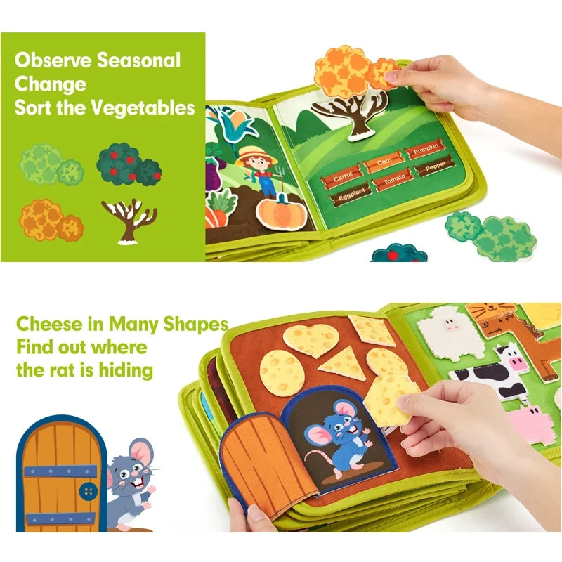 Montessori Farm Animal Quiet Book