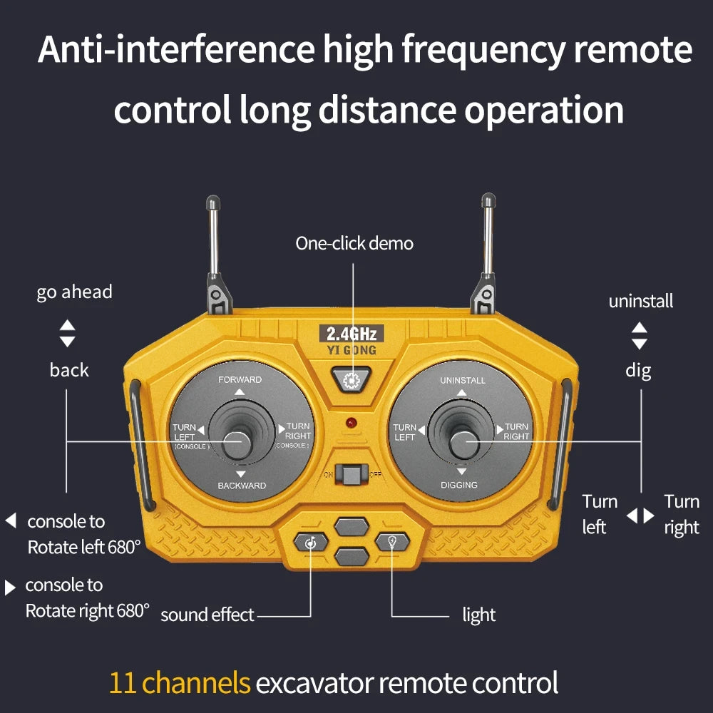 Remote Control Engineering Vehicle Toy