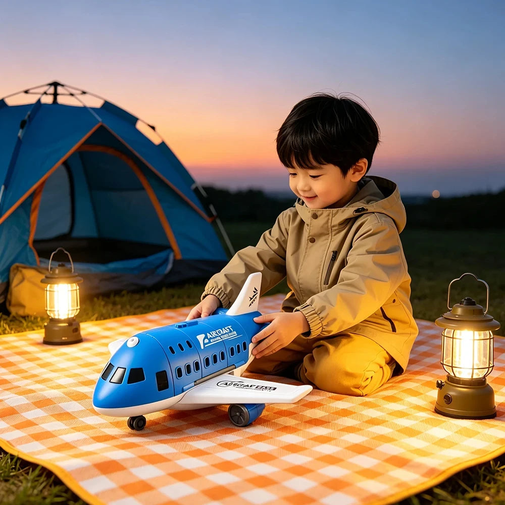 Kids Toy Plane Foldable Storage Vehicle Set
