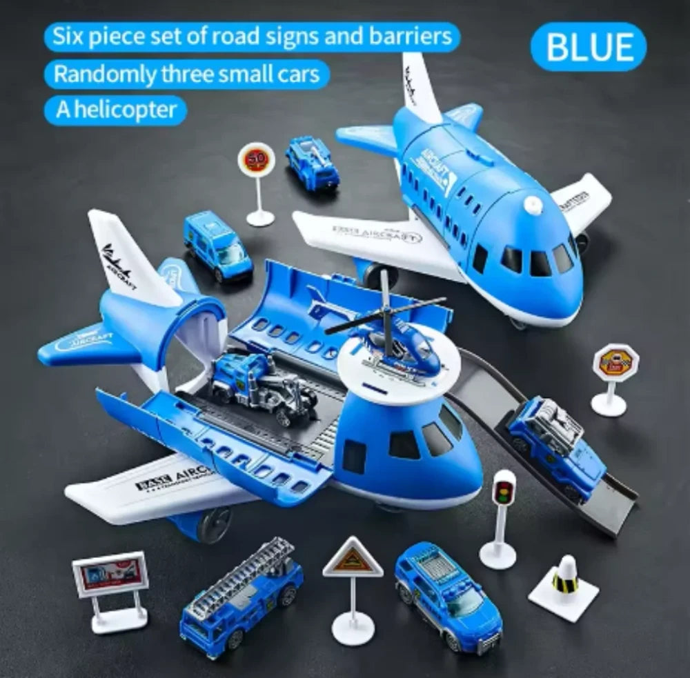 Kids Toy Plane Foldable Storage Vehicle Set