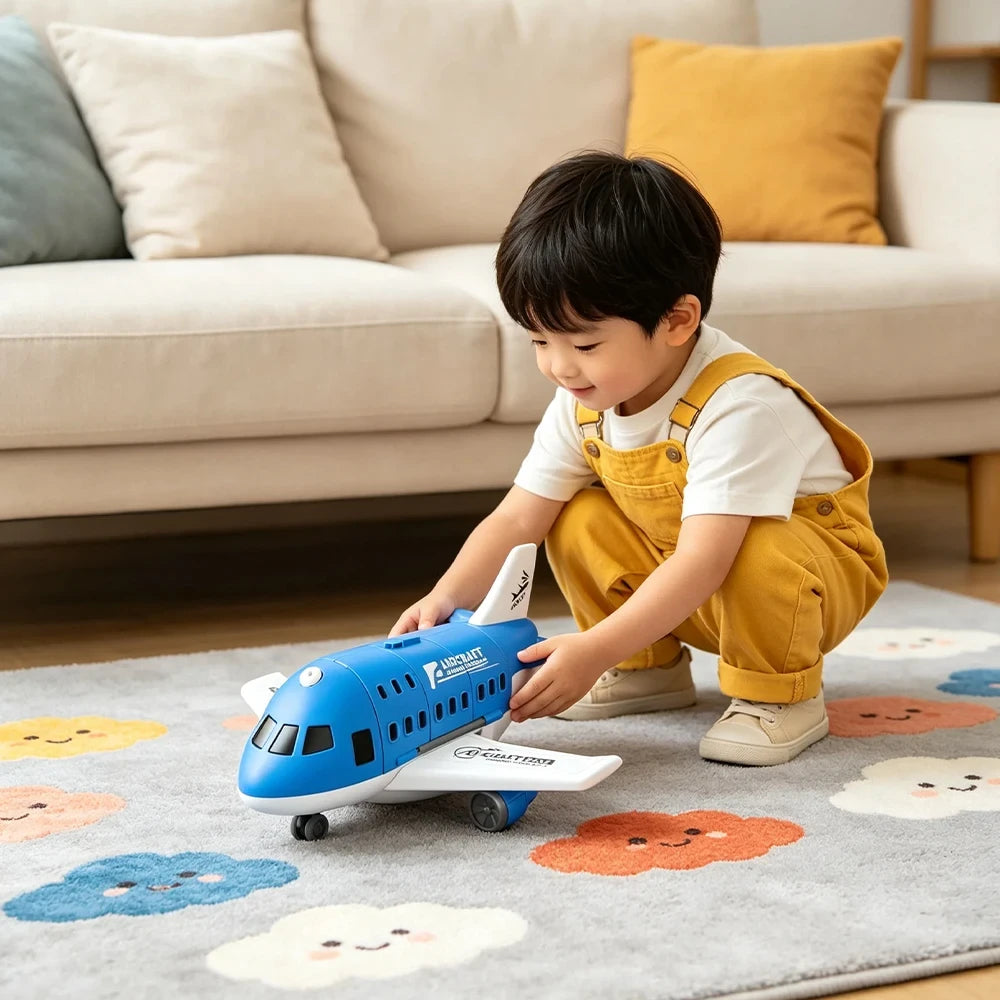 Kids Toy Plane Foldable Storage Vehicle Set