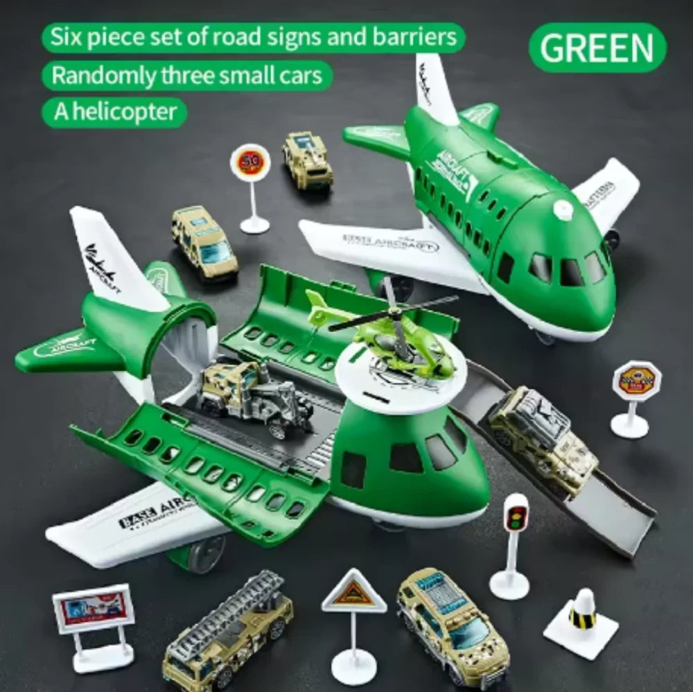 Kids Toy Plane Foldable Storage Vehicle Set