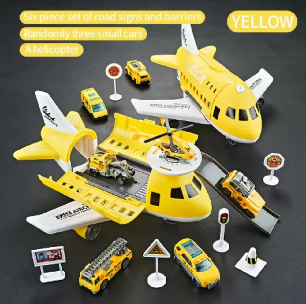 Kids Toy Plane Foldable Storage Vehicle Set