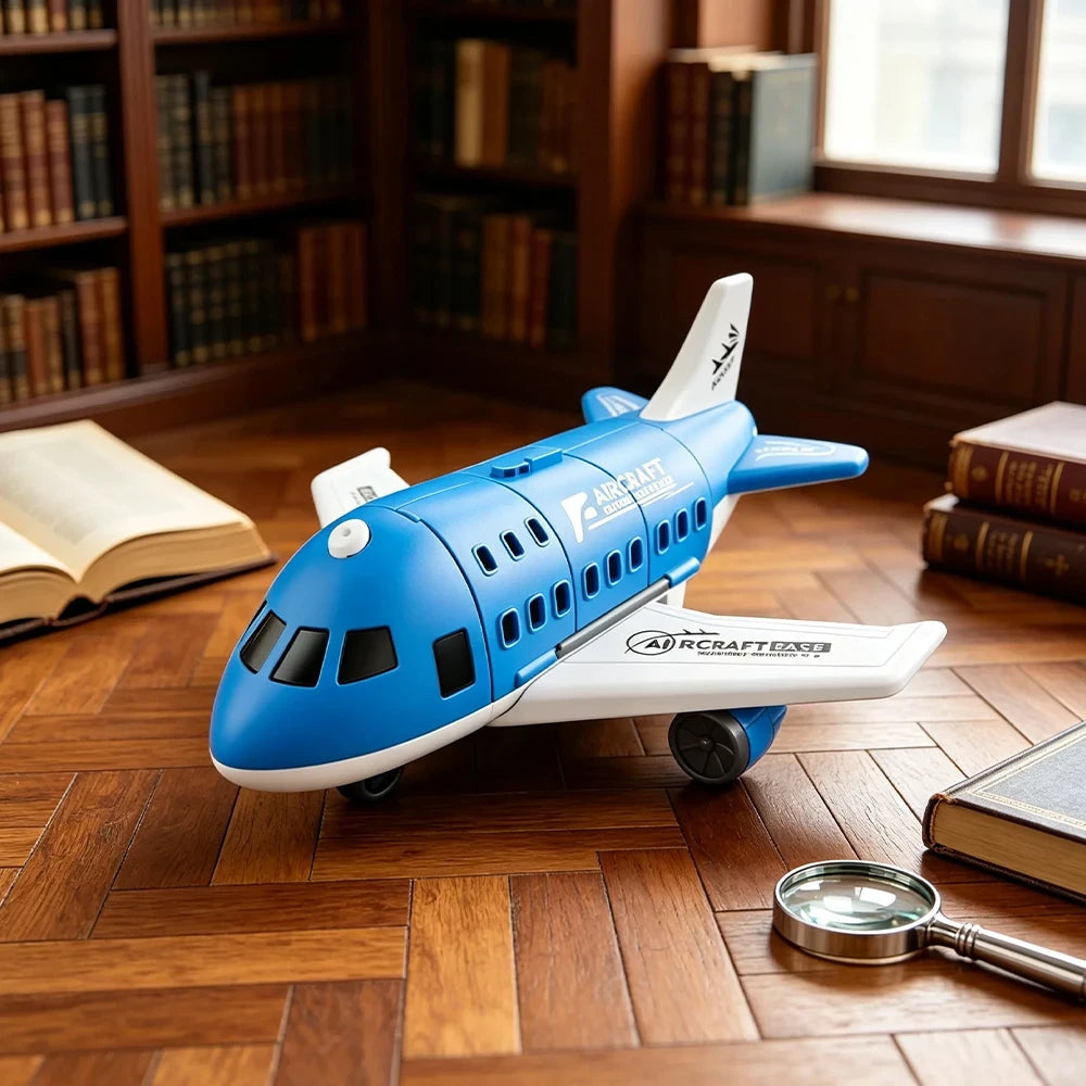 Kids Toy Plane Foldable Storage Vehicle Set