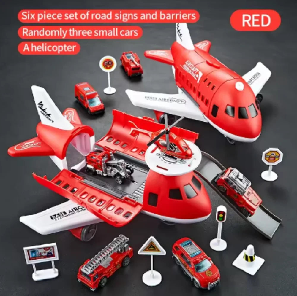 Kids Toy Plane Foldable Storage Vehicle Set