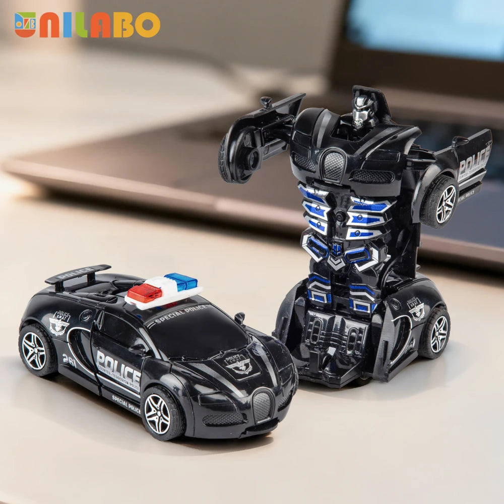 Transformable Robot Sports Car Toy