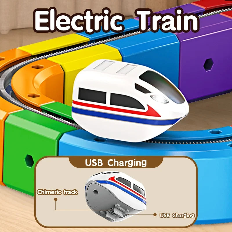 DIY Assembly Electric Train Track Toy