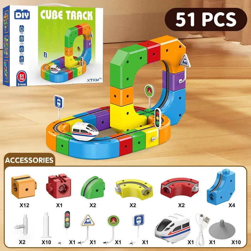 DIY Assembly Electric Train Track Toy