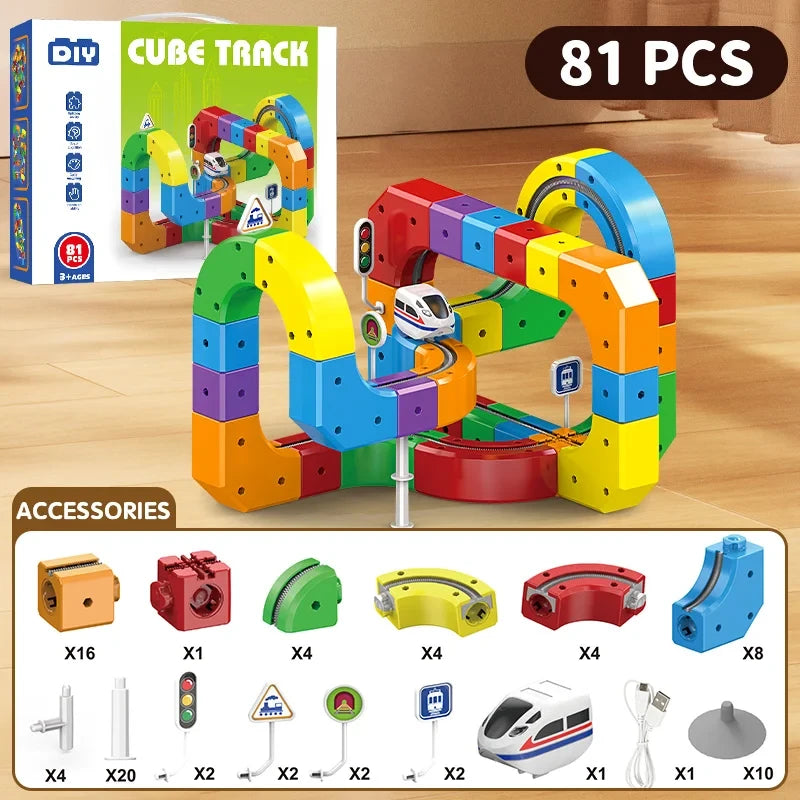 DIY Assembly Electric Train Track Toy