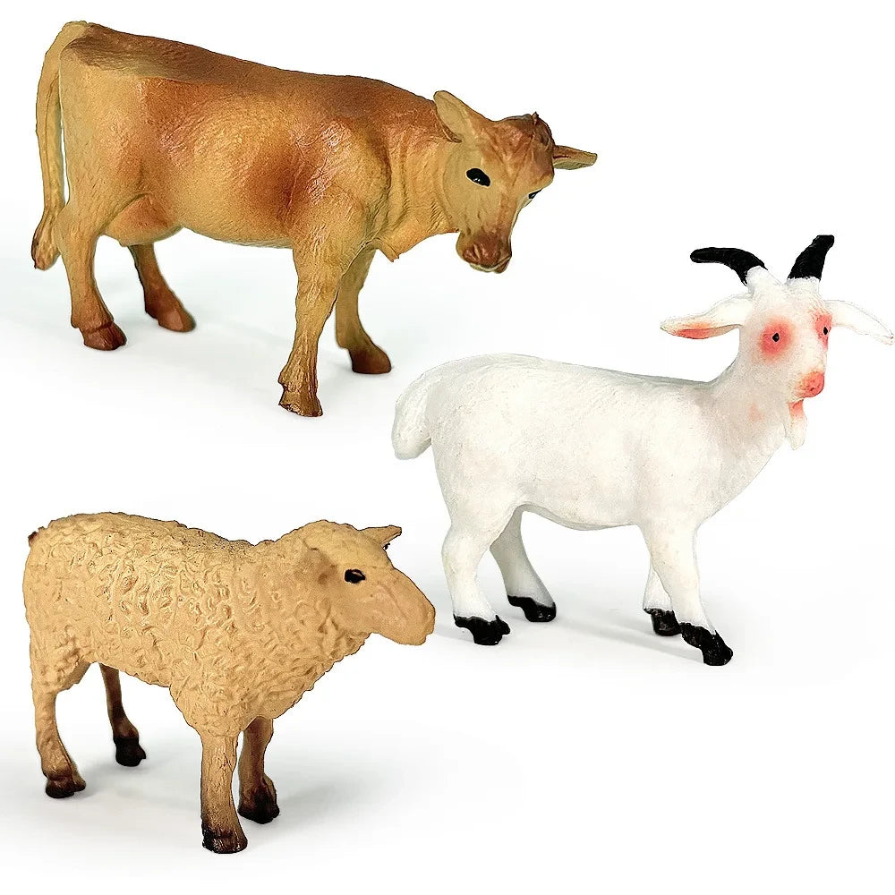 Realistic Solid Animal Toy Model Set