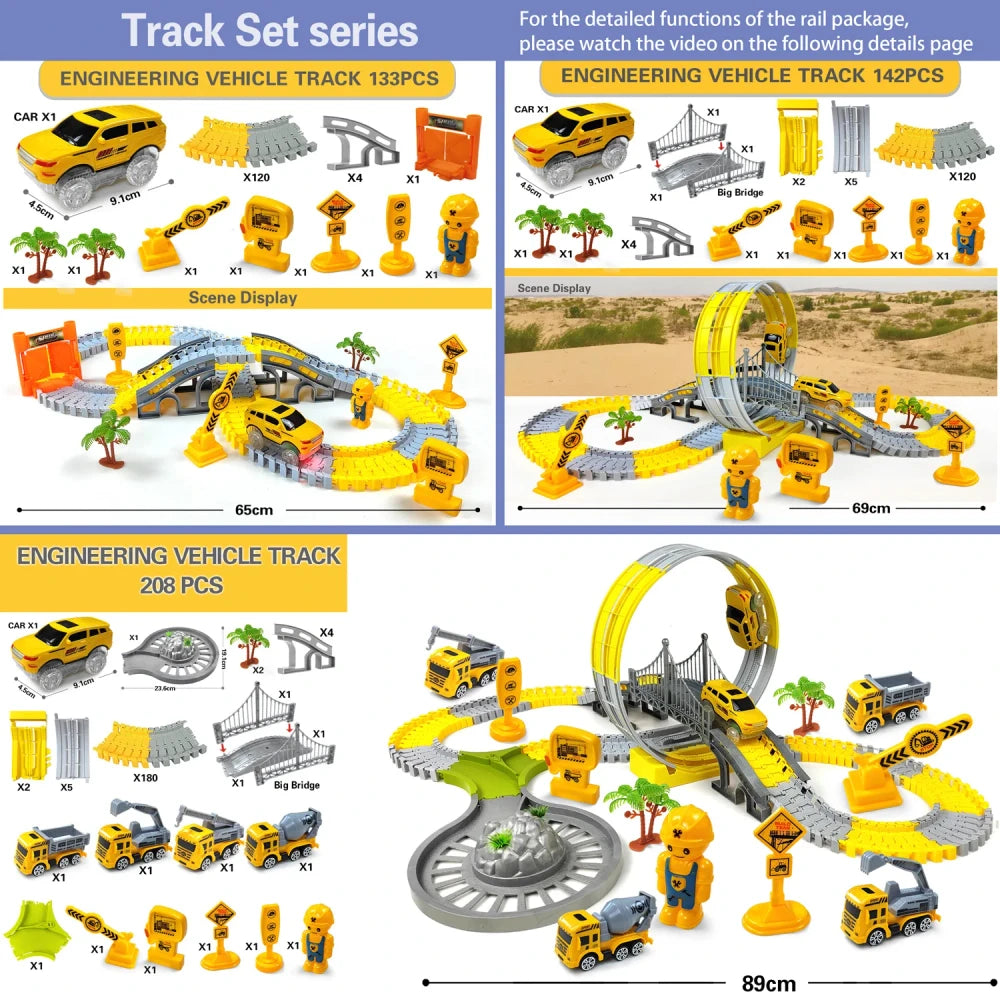Electric Track Car Train Toy Set