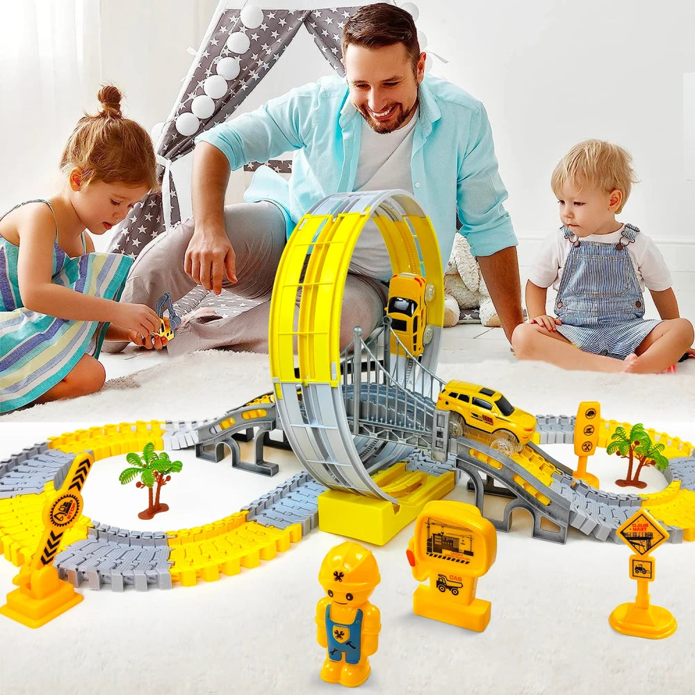 Electric Track Car Train Toy Set