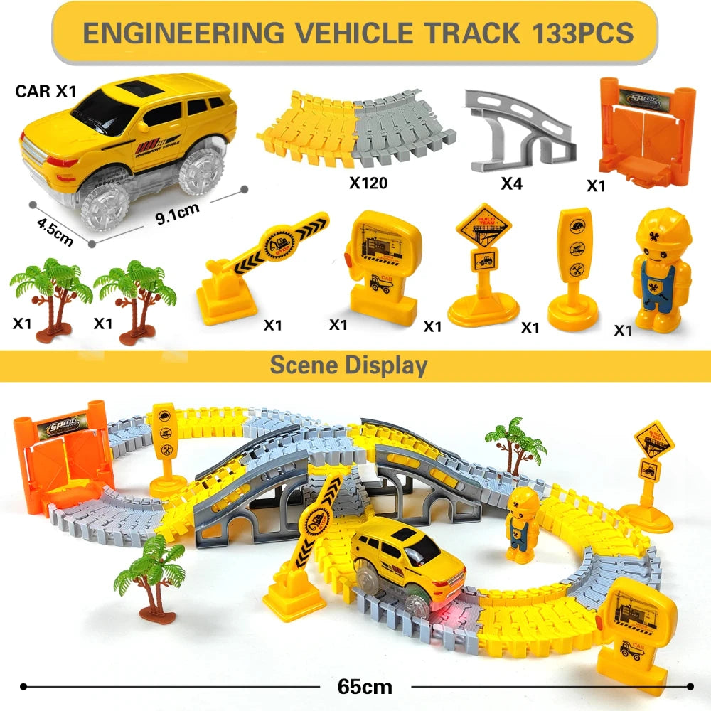 Electric Track Car Train Toy Set
