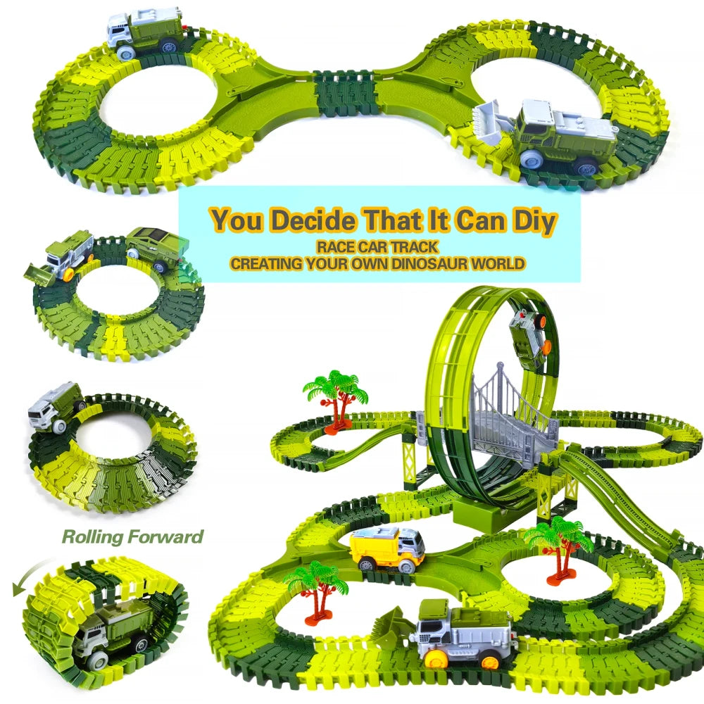 Flexible Dinosaur Racing Track Set