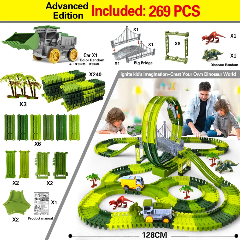 Flexible Dinosaur Racing Track Set