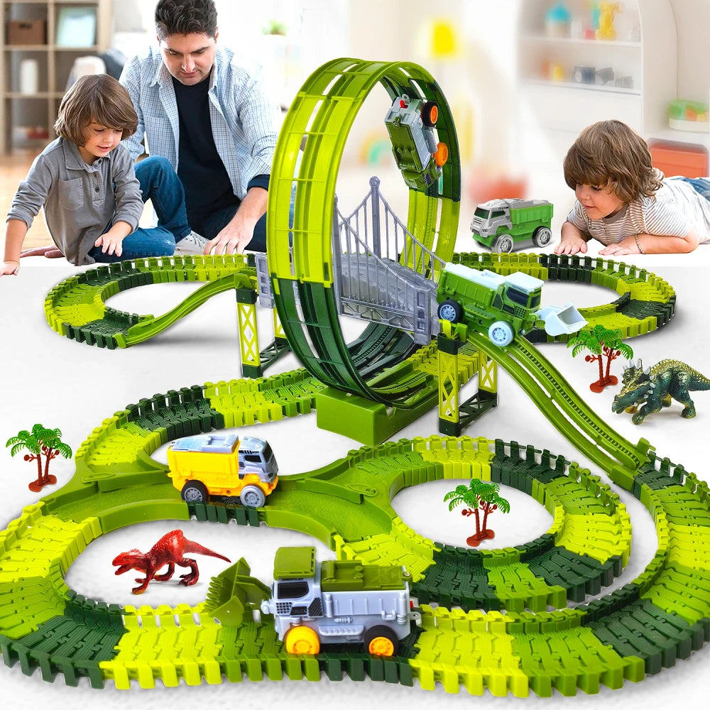 Flexible Dinosaur Racing Track Set
