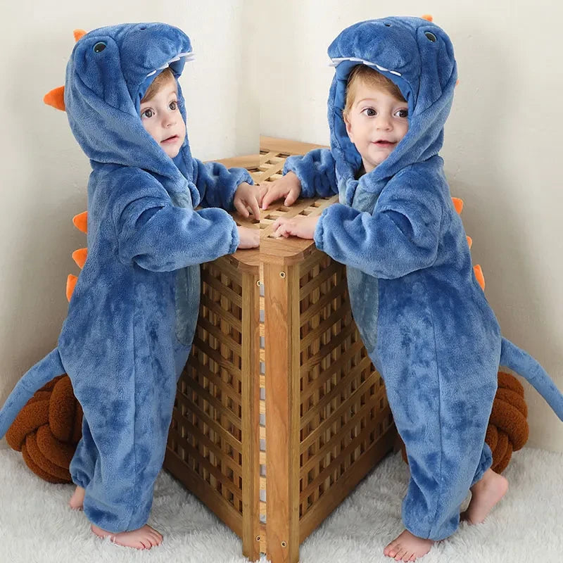 Flannel Animal Baby Costume Jumpsuit