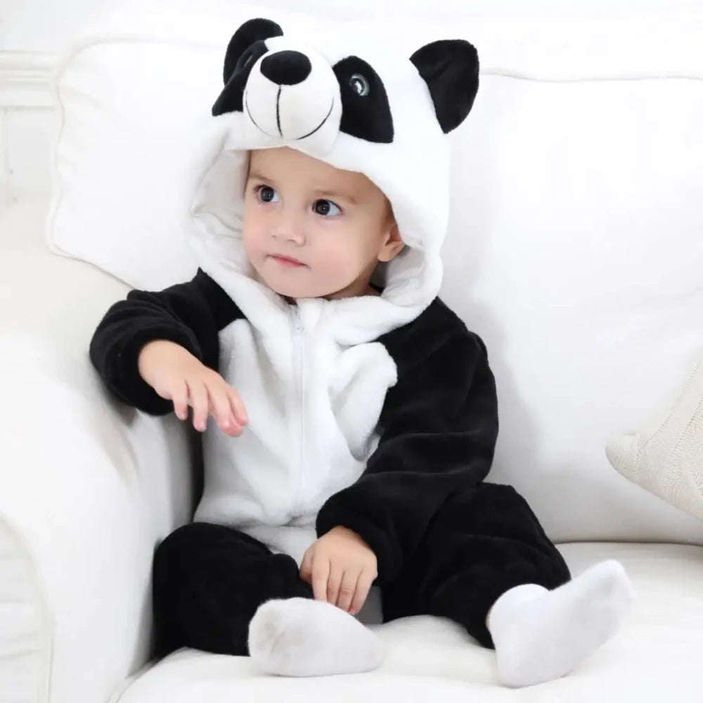 Flannel Animal Baby Costume Jumpsuit