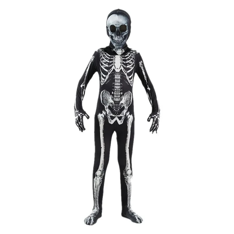 Kids Hooded Skeleton Costume