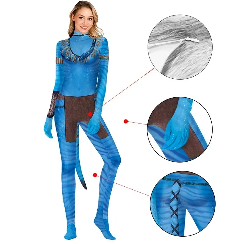 Avatar Cosplay Bodysuit