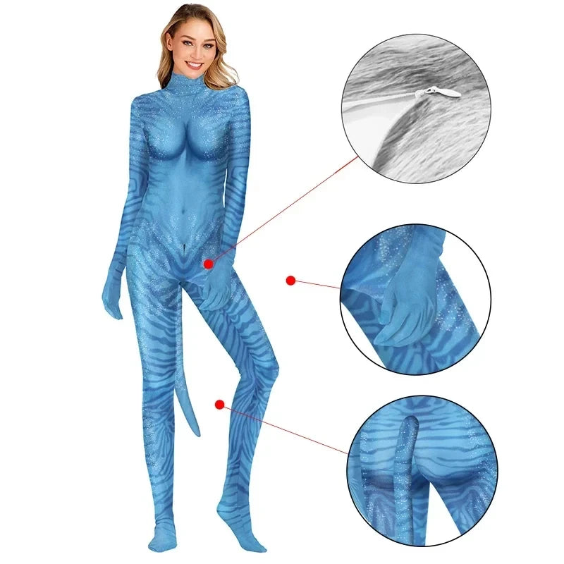 Avatar Cosplay Bodysuit
