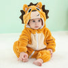 Animal Cartoon Hooded Baby Romper