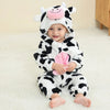 Animal Cartoon Hooded Baby Romper